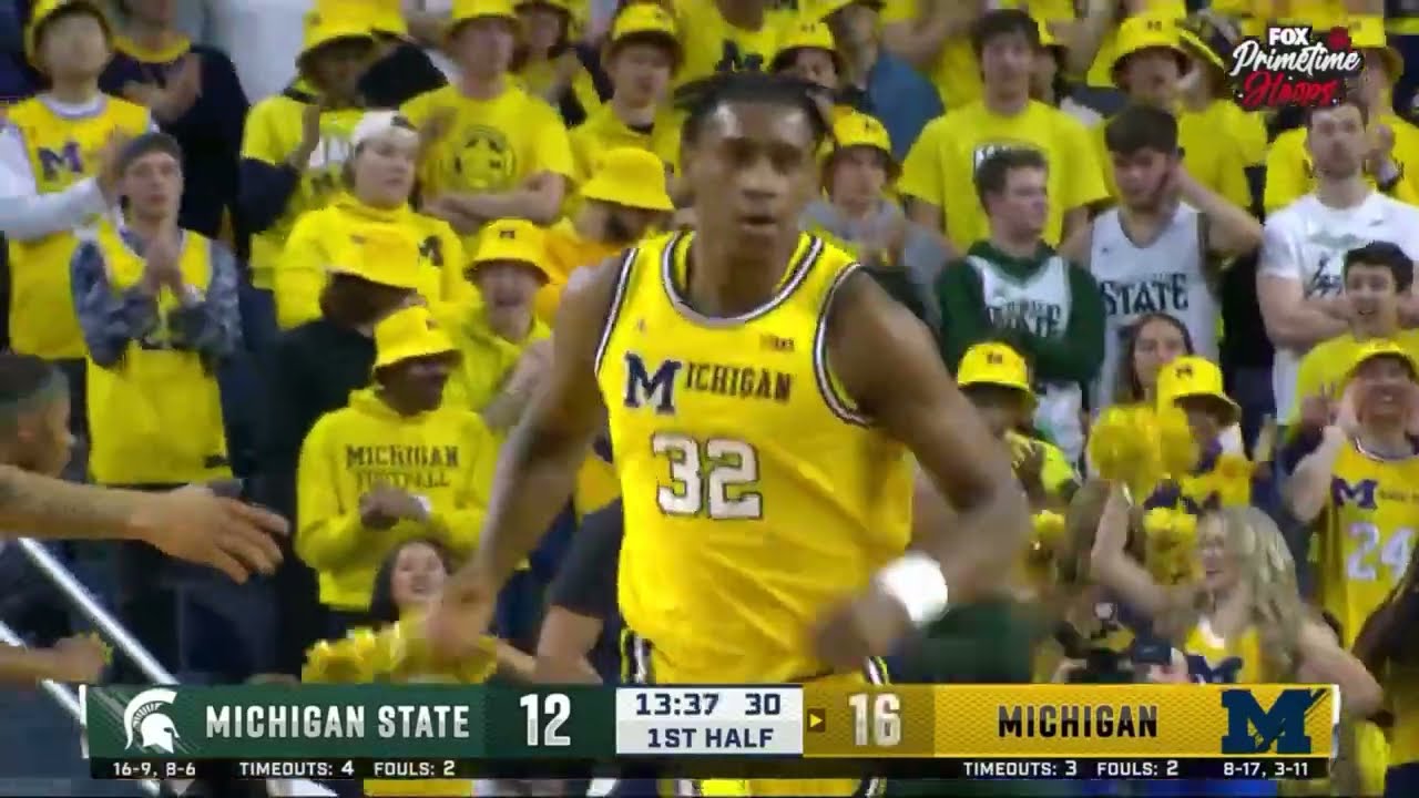 Tarris Reed Highlights vs. Michigan State | Michigan Basketball | 02/17/2024