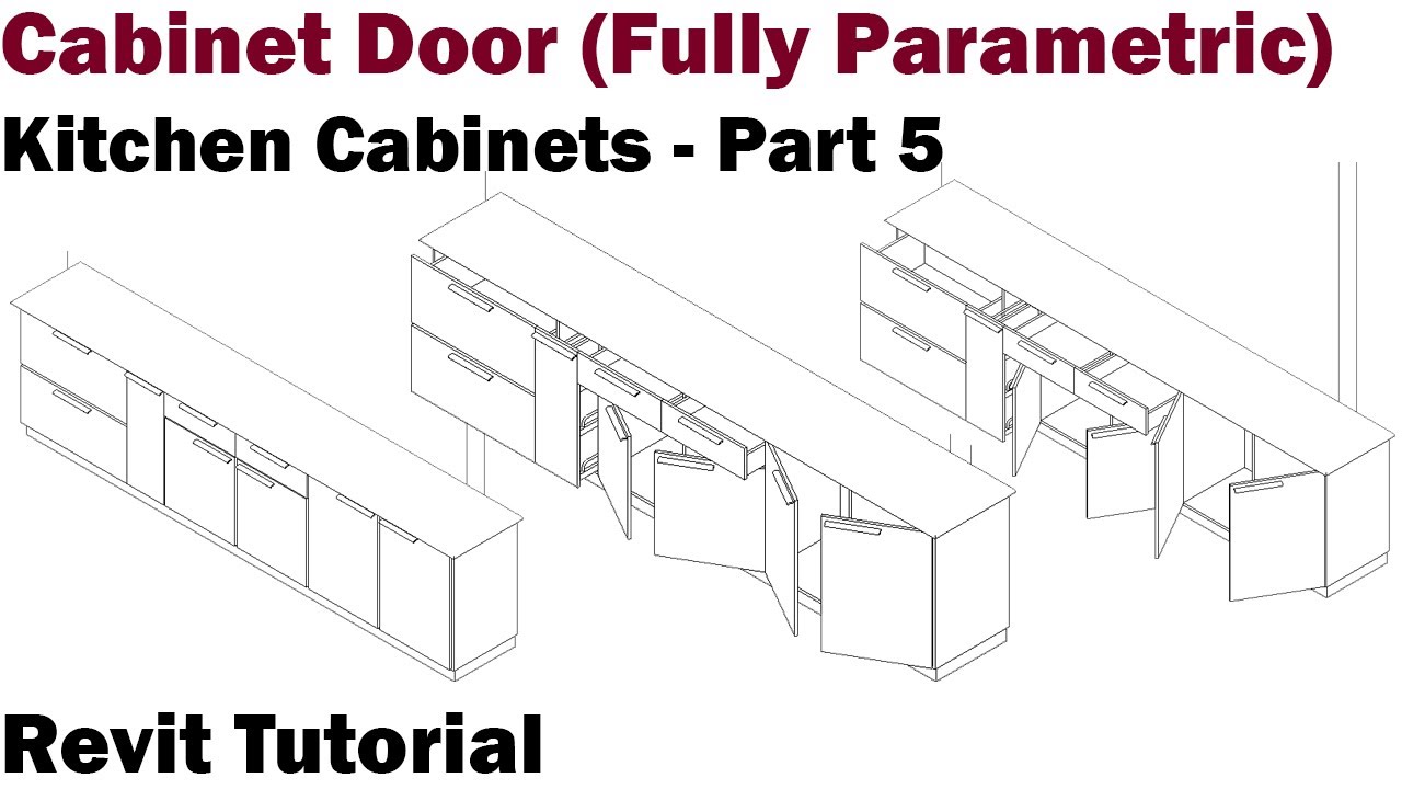 Revit Tutorial - Kitchen Cabinet - Part 5 (Cabinet Door)