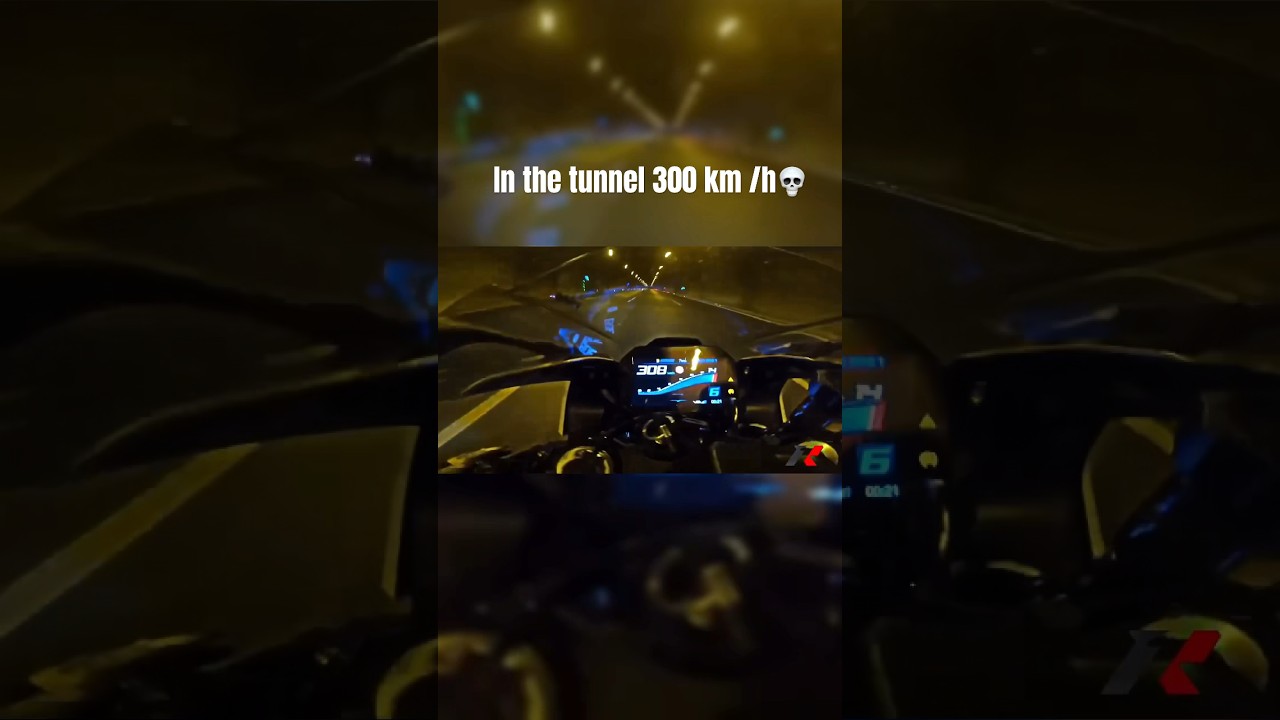 In the tunnel +300 km/h ?!?!?!😱 #motorcycle #shorts #tiktok