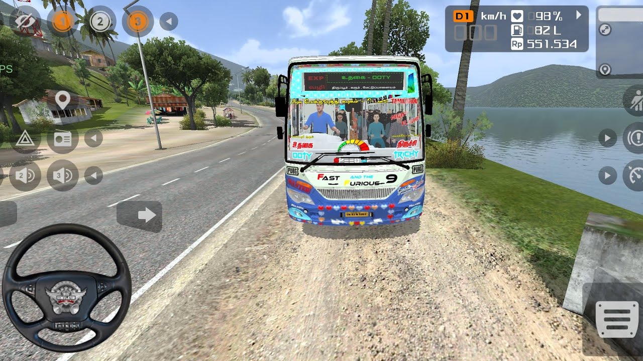 💥New mod bus Drive to Bukkittinggi to padang smooth driving game play for android phone 💖