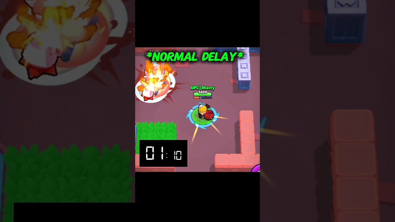Dyna Normal Delay Vs Bot Delay 💀🧐 #shorts #brawlstars #fyp