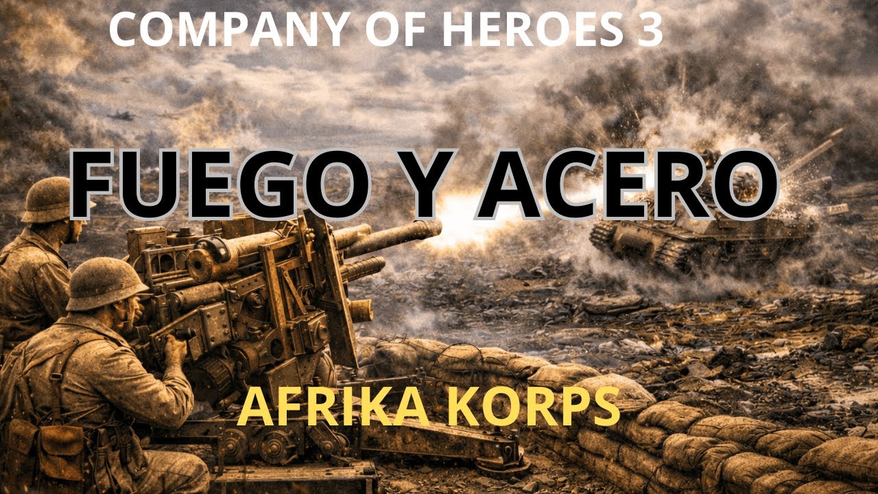 Company of Heroes 3 3v3 | Afrikakorps Anti-Tank + Tiger I Dominando el Mapa