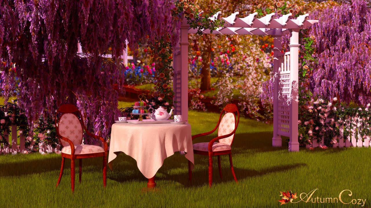 VICTORIAN ERA AFTERNOON TEA AMBIENCE: Cozy Tea in the Garden With Relaxing Nature Sounds