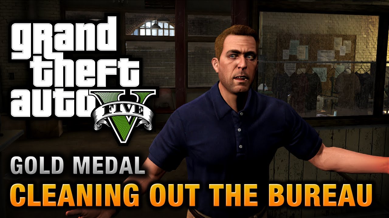 GTA 5 - Mission #61 - Cleaning out the Bureau [100% Gold Medal Walkthrough]