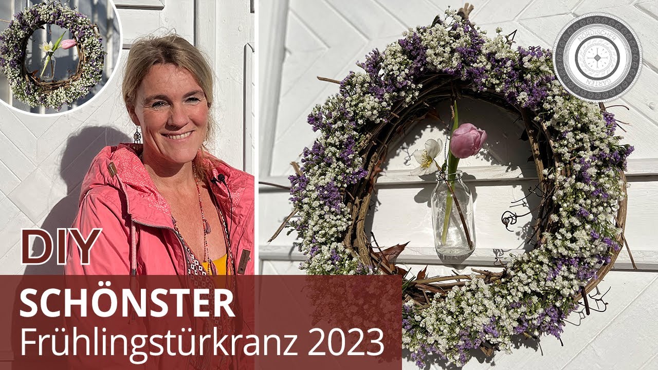 DIY - TRENDS 2023 FRÜHLINGSTÜRKRANZ❤️, HOME DECOR ➡️ BYE BYE X- MAS ➡️  HELLO SPRING🌸