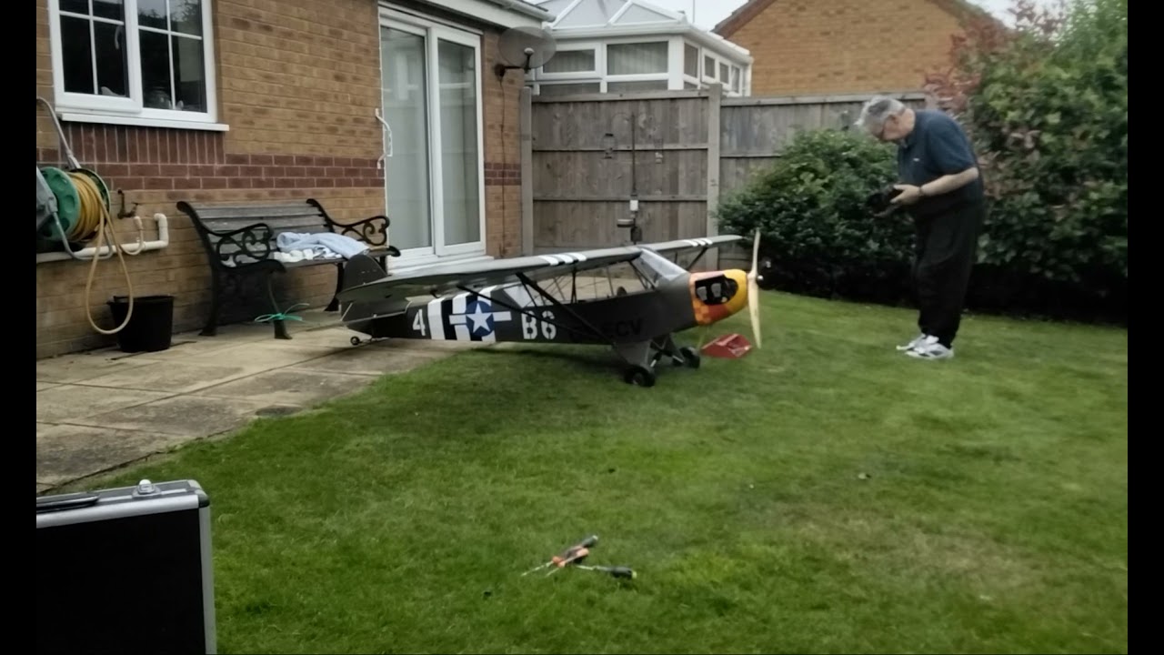 Model mounted  first run  of my valach  85cc fs boxer in my 1/3 scale grasshopper