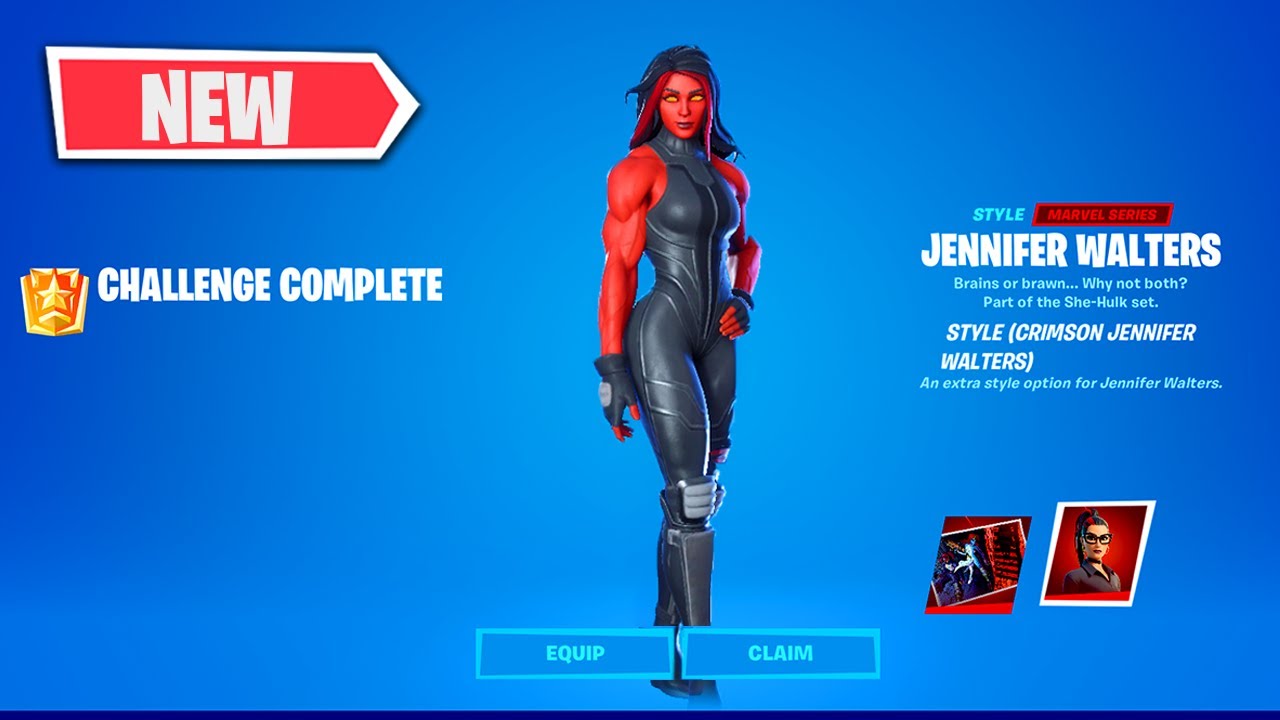 How to Unlock Both Red She-Hulk and Crimson Jennifer Walters in Fortnite Chapter 2 Season 4