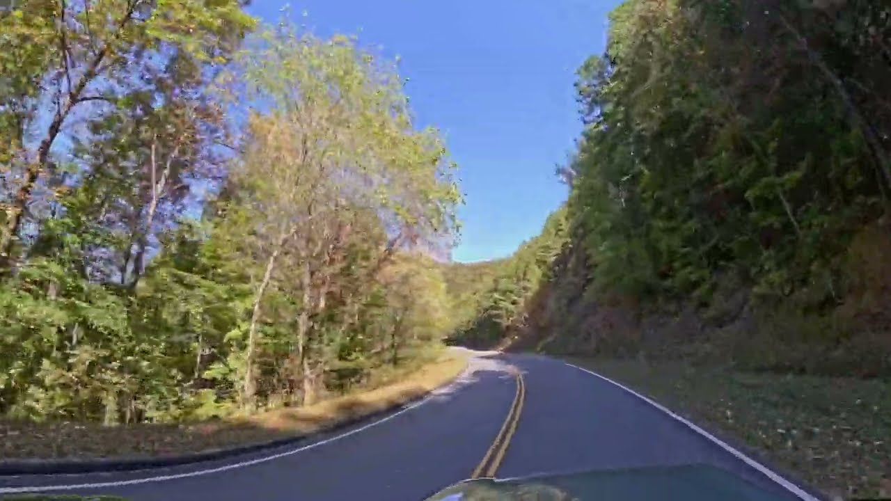 Foothill Parkway,  Great Smokey Mountains - Gatlinburg to Townsend.  Fall colors on 10-23-2025