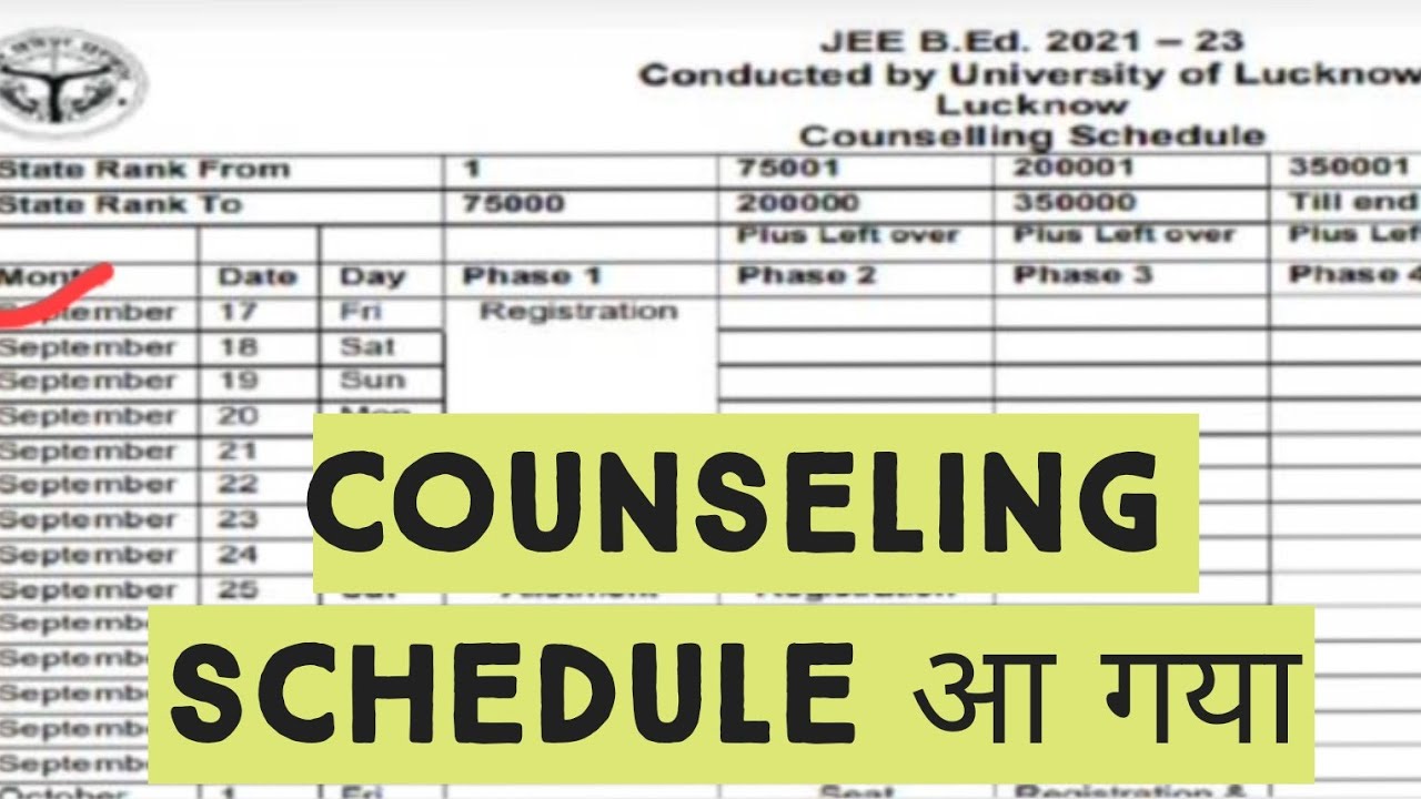 Counseling का Schedule आ गया है || B.Ed Batch 21-23 || CCSU ||@TEACHINGLEARNING279​