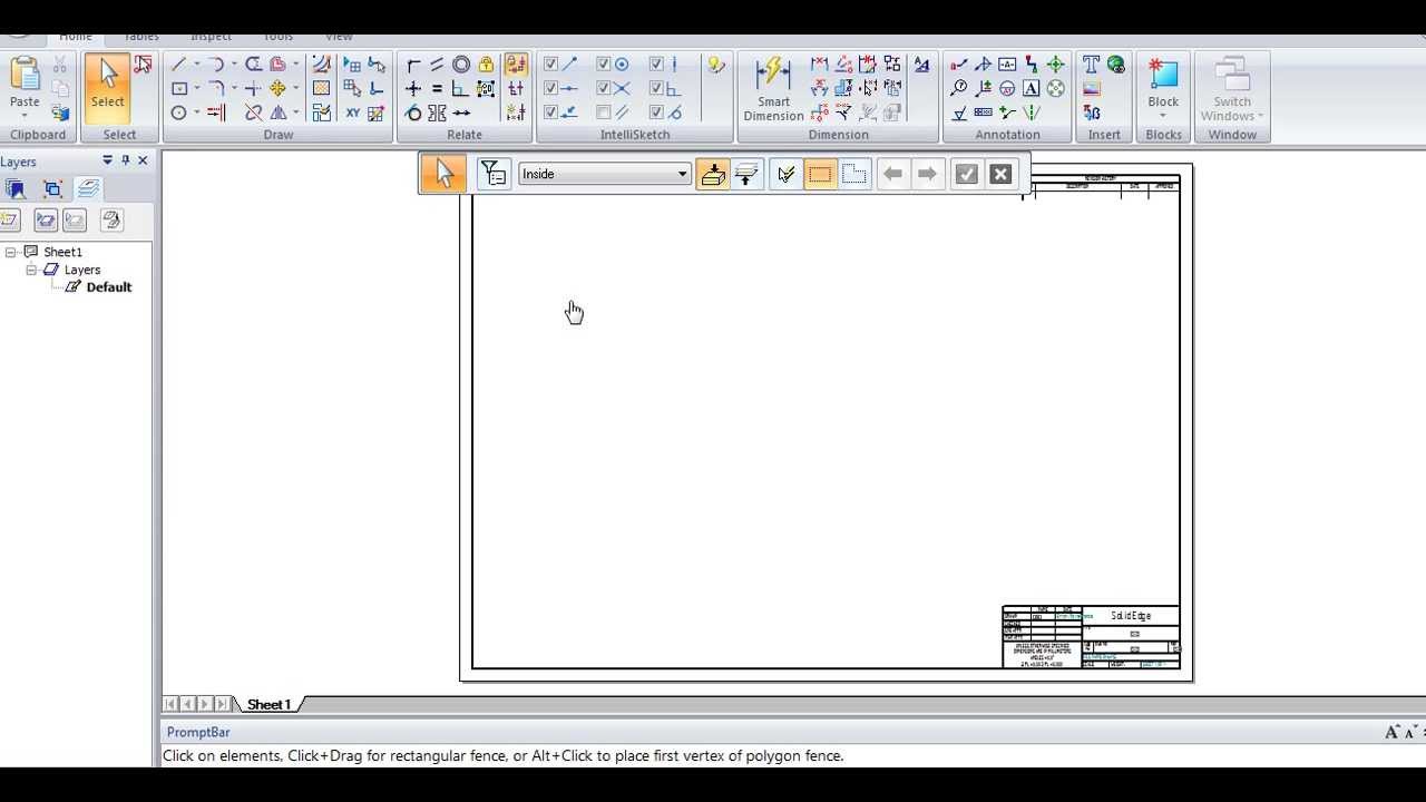 Intro to Solid Edge Free 2D User Interface