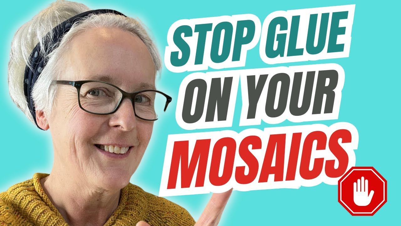 STOP GLUE ON THE SURFACE OF YOUR MOSAICS| Get rid of glue on mosaics