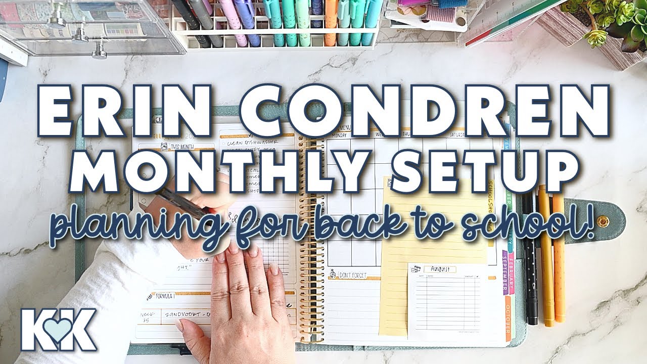 Erin Condren Functional Monthly Setup Plan with Me Dashboard, Goals, and PowerSheets Tending List!