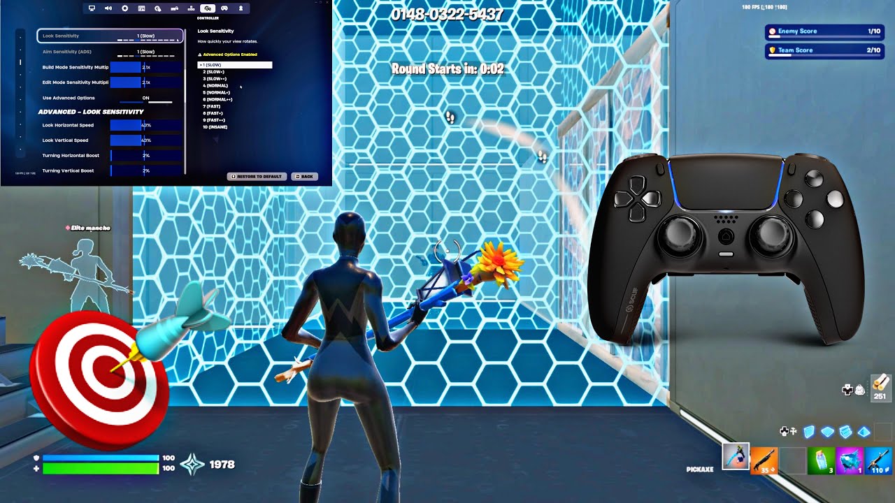 PS5 Controller 😴 Fortnite Piece Control 2v2 🎯 Gameplay 🏆 (180FPS) + *BEST* Controller Settings For🎯🧩
