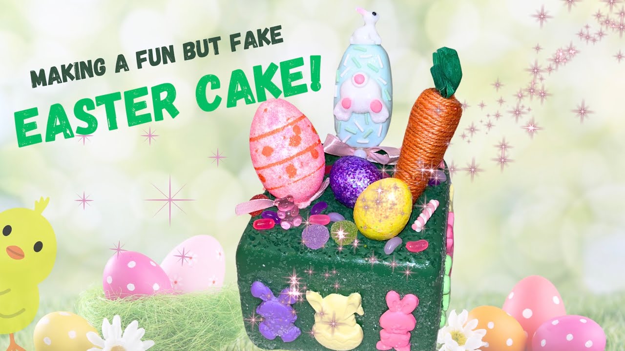Easter Crafting Cake Tutorial Springtime Fake DIY Cake