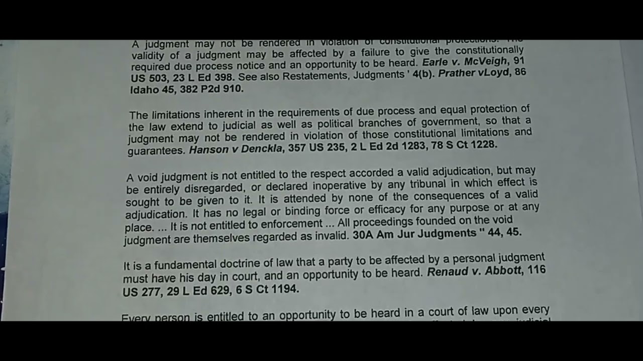 Moorish American - The Law of Void Judgment and Decisions