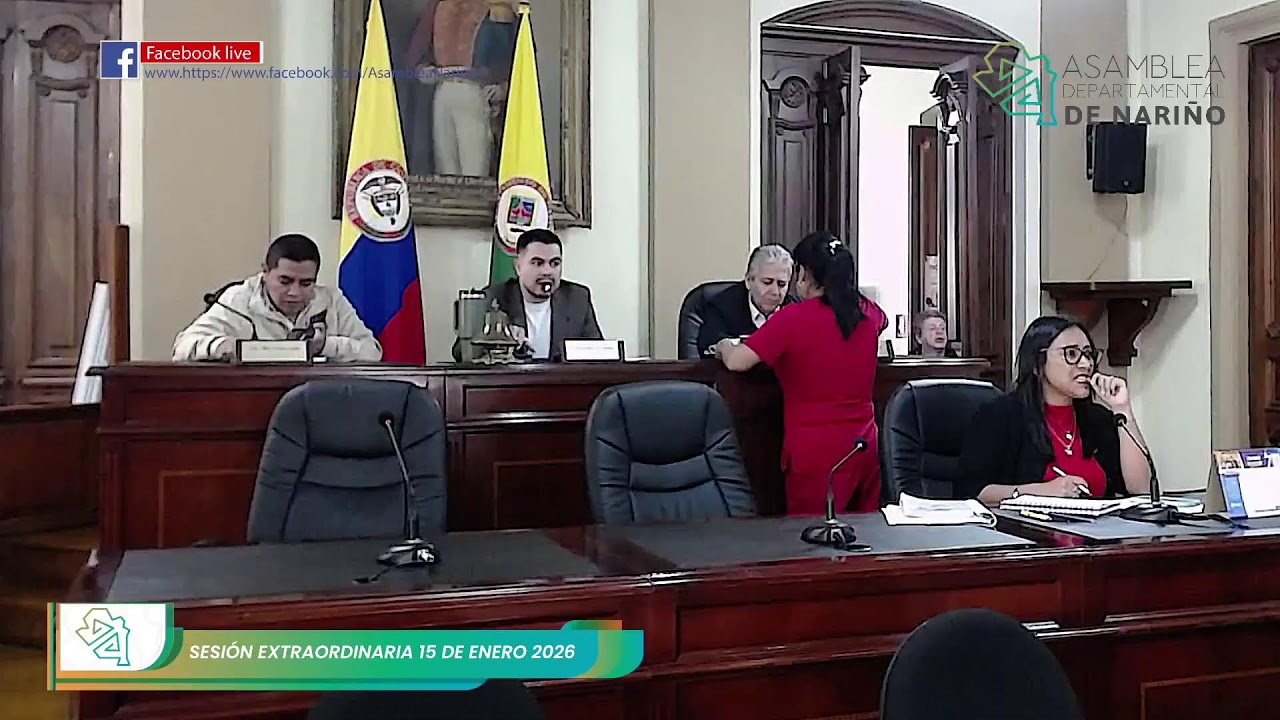 Emisión en directo de Asamblea Departamental de Nariño 15 de enero 2025