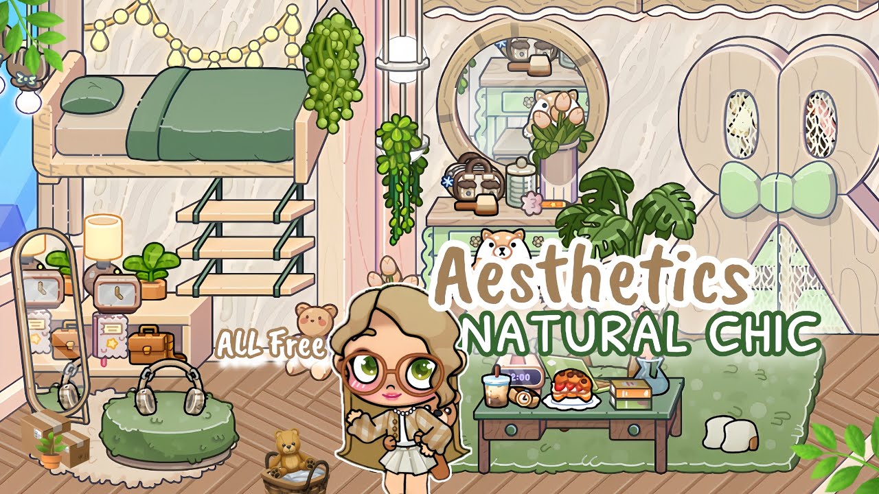 AVATAR WORLD AESTHETICS🪴 NATURAL CHIC || ALL FREE || AESTHETICS HOUSE MAKER 🧺🏡#pazu 