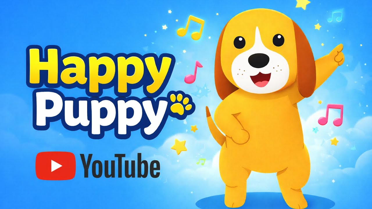 Happy Puppy Song 🐶🎵 | Fun Baby Song for Kids | Dancing Puppy Cartoon | Nursery Rhymes & Kids Songs