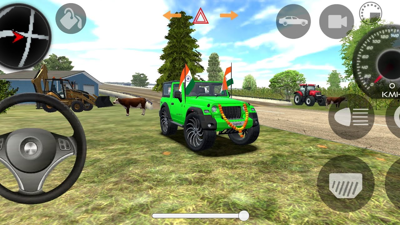 Modified Mahendra thar games indian thar 👿 Games Android (gadi wala Games) green Thar mobile game 🚗🚗