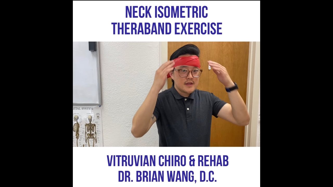 Neck Isometric Theraband Exercise