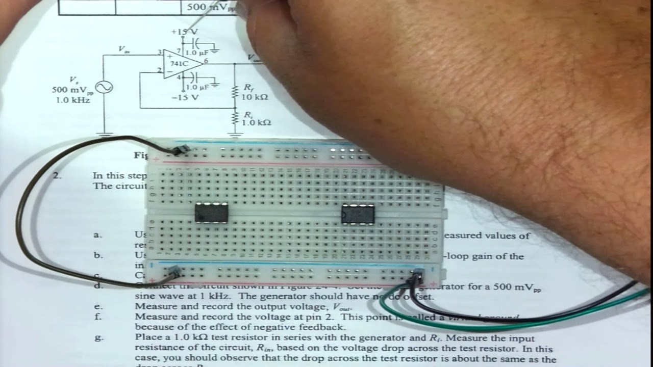 HOW TO CONNECT AN OP AMP ON BREADBOARD