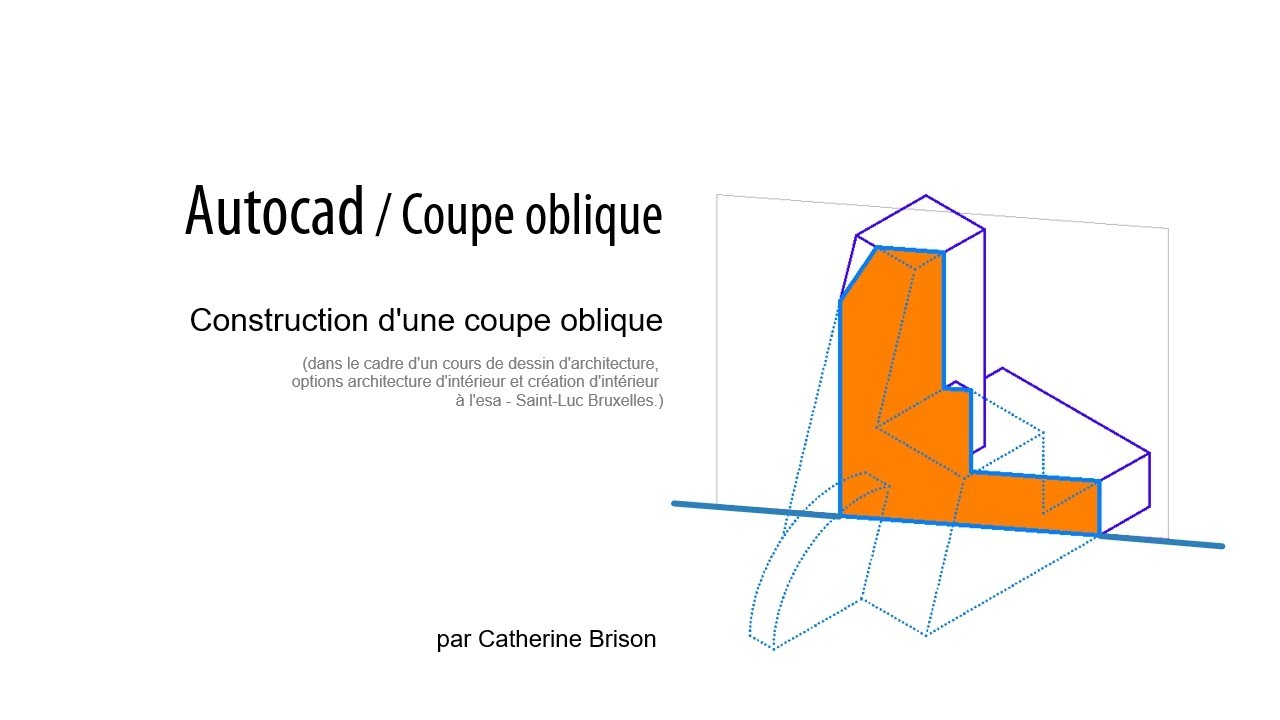 Autocad - Exercice de coupe oblique