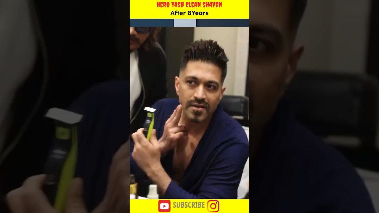 Hero Yash clean shave look after 8years#yash#kgf #toxic #ramayana