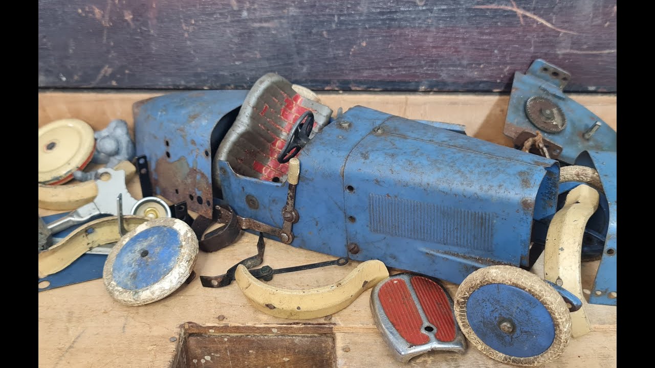 Meccano Motorcar Constructor no2 Restoration Pt1 vintage tin car