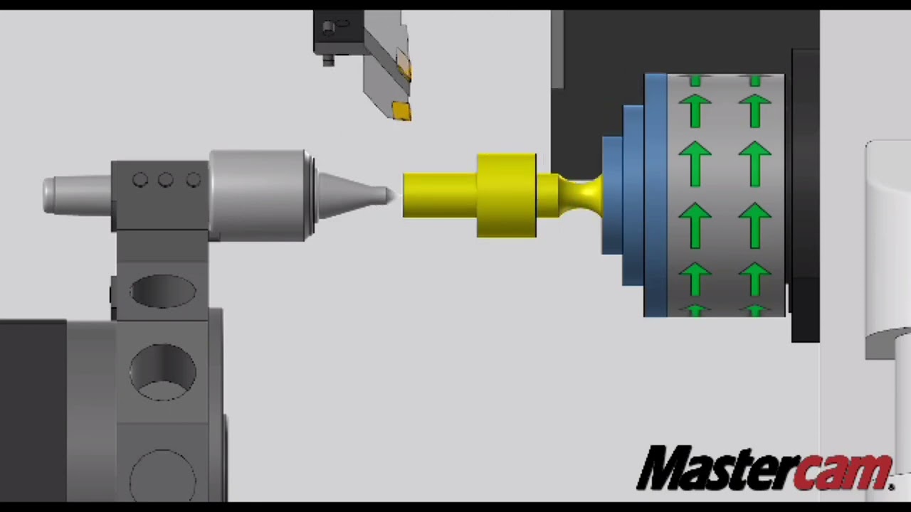 Triple Turret Lathe with Turret mounted live center