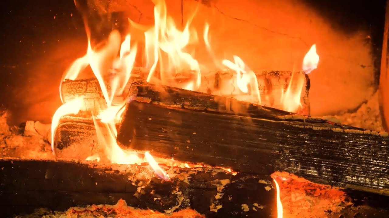 Fireplace Sounds I 10 Hours I Black Screen