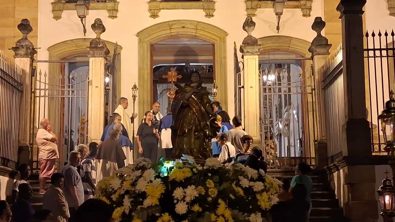 Chegada da Procissão de Santa Cecília - Catedral Basílica de N.S do Pilar - SJDR/MG