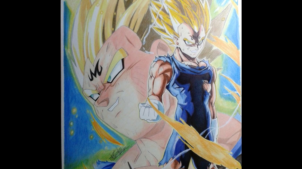 Speed drawing Majin Vegeta