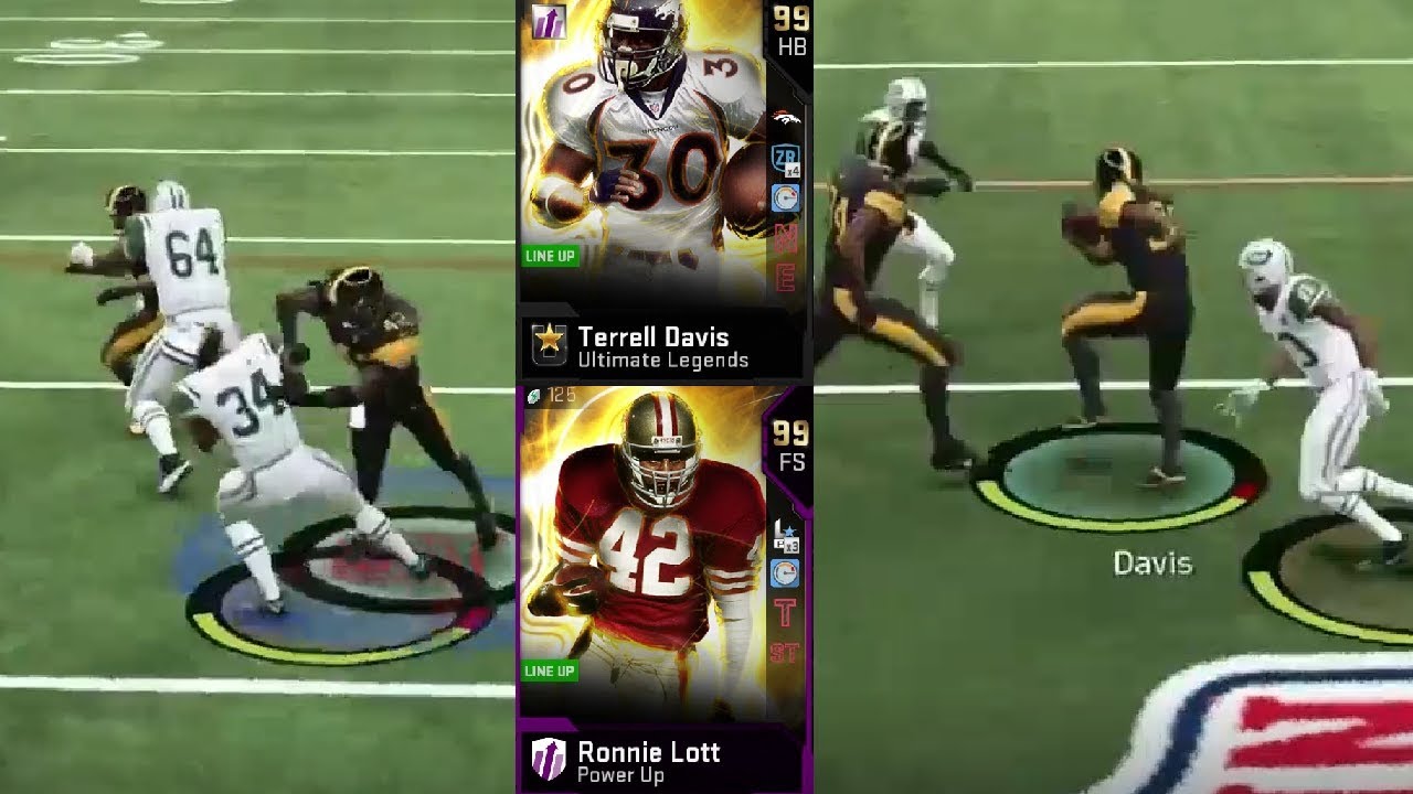 NEW 99 ULs TERRELL DAVIS AND RONNIE LOTT GAMEPLAY! MADDEN 19 ULTIMATE TEAM