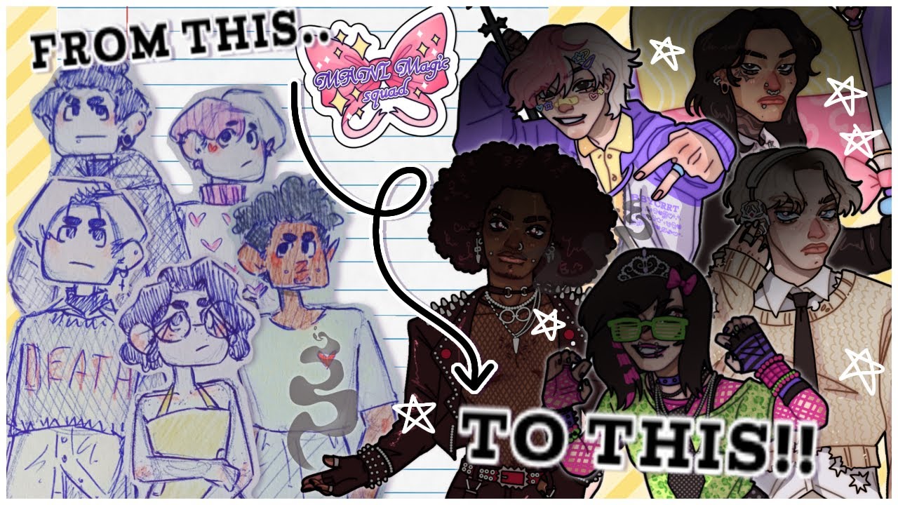 Turning My Middle School OCs Into SUPERVILLAINS!! (goth, punk, scene & more)