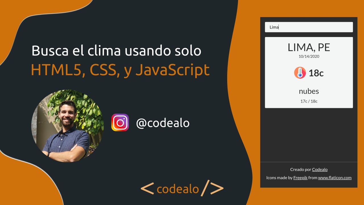 Buscando el clima usando solo HTML5, CSS y JavaScript