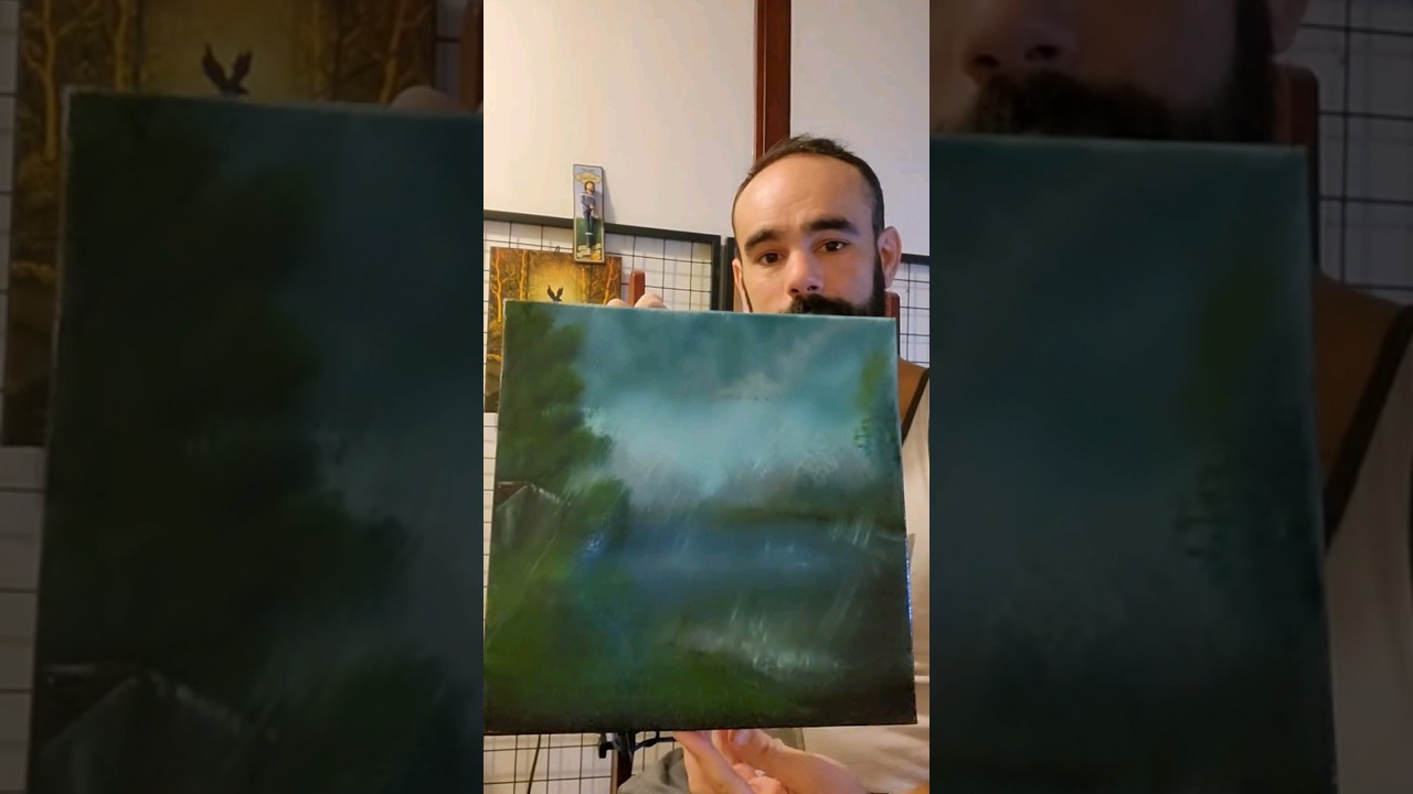 👹🎨 first attempt at painting rain! 