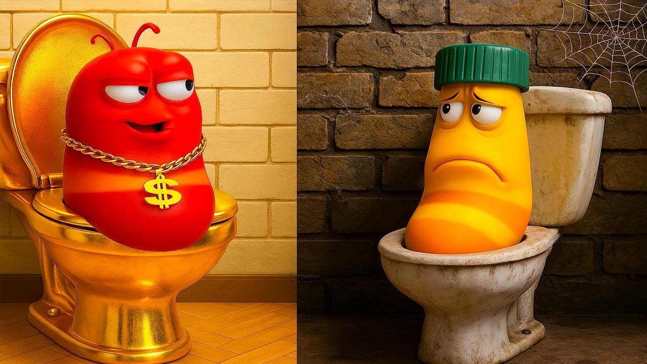 LARVA SEASON 1 EPISODE 420: Toilets 🤑💎🚽 vs. 😰💩🚽 SMToon Larva Surprise 2025