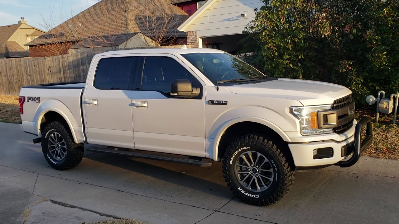 NEW TIRES 34in with a LEVEL!! CAN YOU GO BIGGER? 18 f150 295/70/18 stt pro
