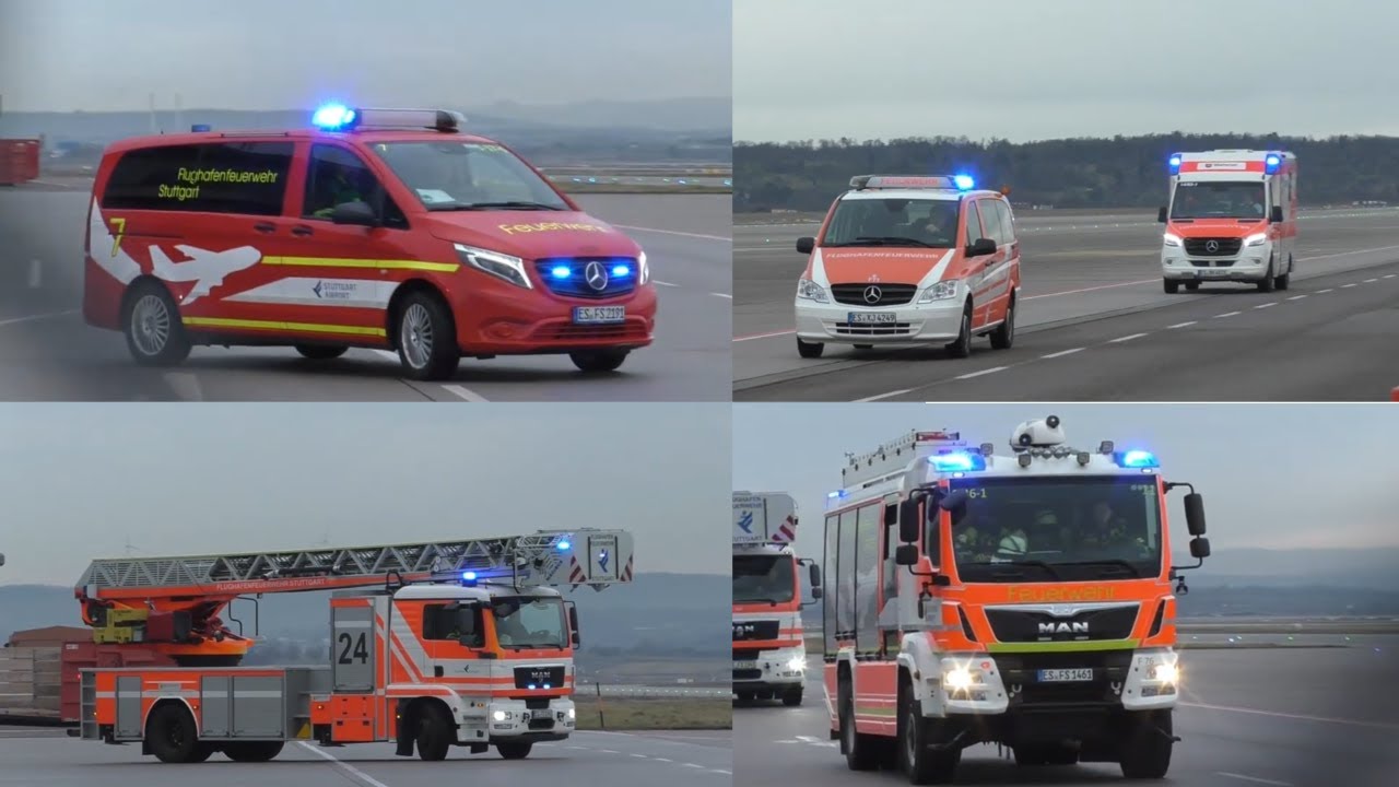 [Alarm im Versorgungstunnel/ Neuer ELW etc. ] Einsatz für die Flughafenfeuerwehr Stuttgart