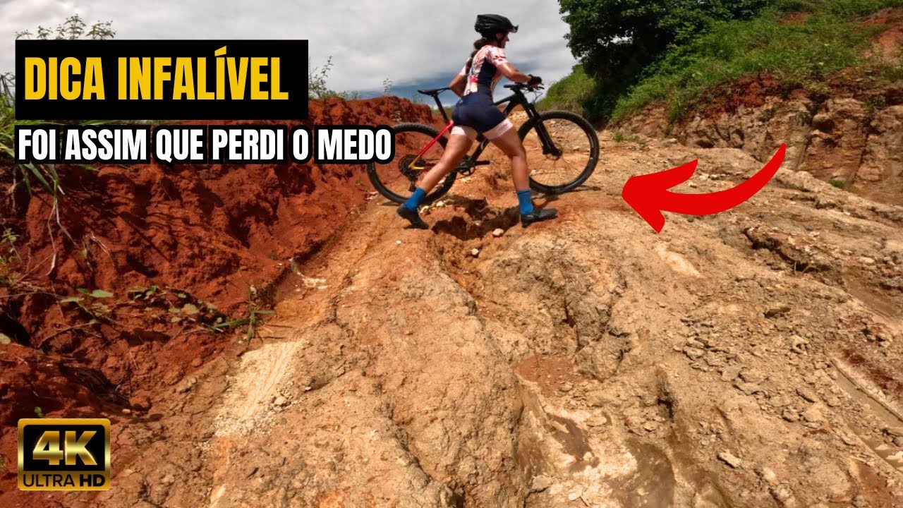 COMO PERDER O MEDO DE DESCIDA TÉCNICA NAS VALETAS DE BIKE MTB - TREINO TÉCNICO DE MOUNTAIN BIKE (4K)
