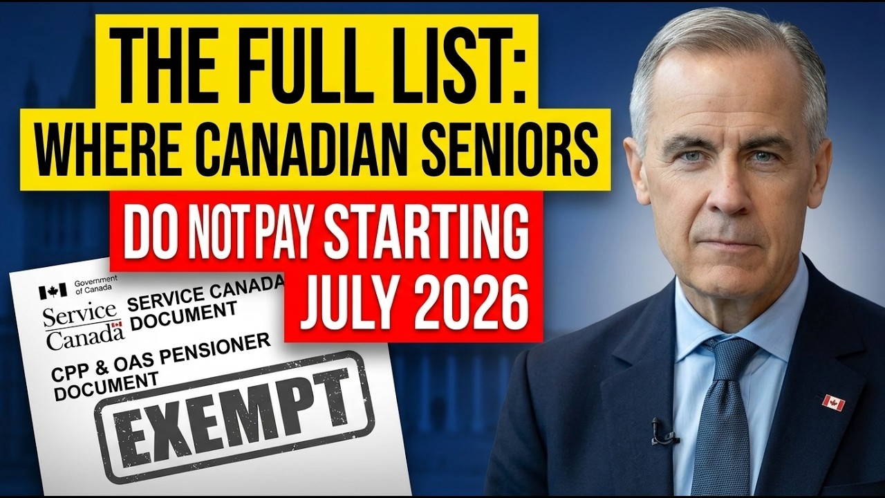 💰THE FULL LIST: WHERE Canadian Seniors DO NOT PAY Starting July 2026