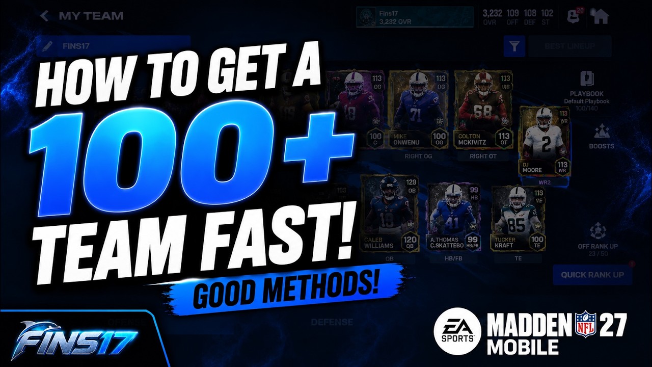 КАК БЫСТРО СОБРАТЬ КОМАНДУ 100+! РАБОЧИЕ МЕТОДЫ! Madden Mobile 27