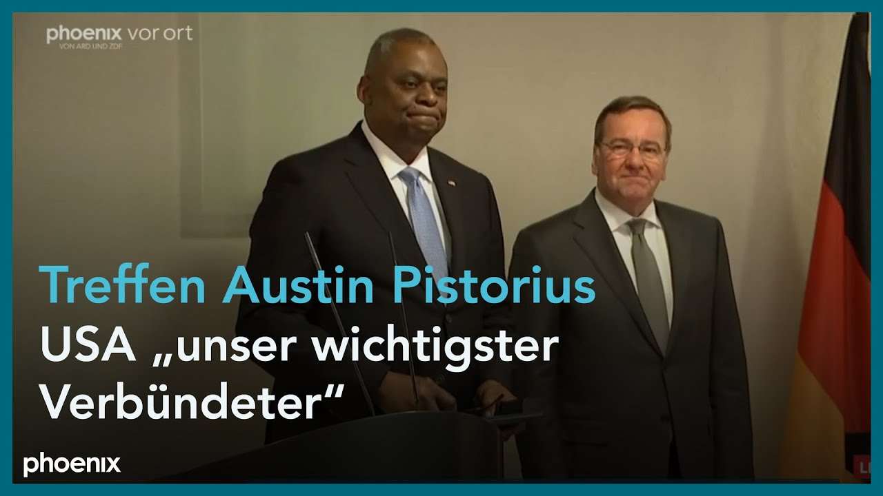 Statement Boris Pistorius mit dem Verteidigungsminister der USA Lloyd Austin