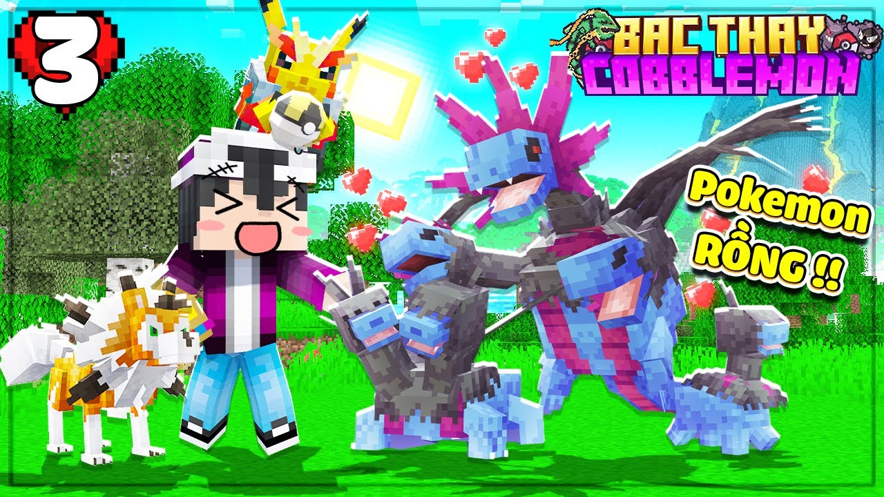 MINECRAFT BẬC THẦY COBBLEMON * TẬP 3 | LỘC PHÁT HIỆN POKEMON RỒNG ĐẦU TIÊN VÀ MẶT TỐI CỦA POKEMON 👻