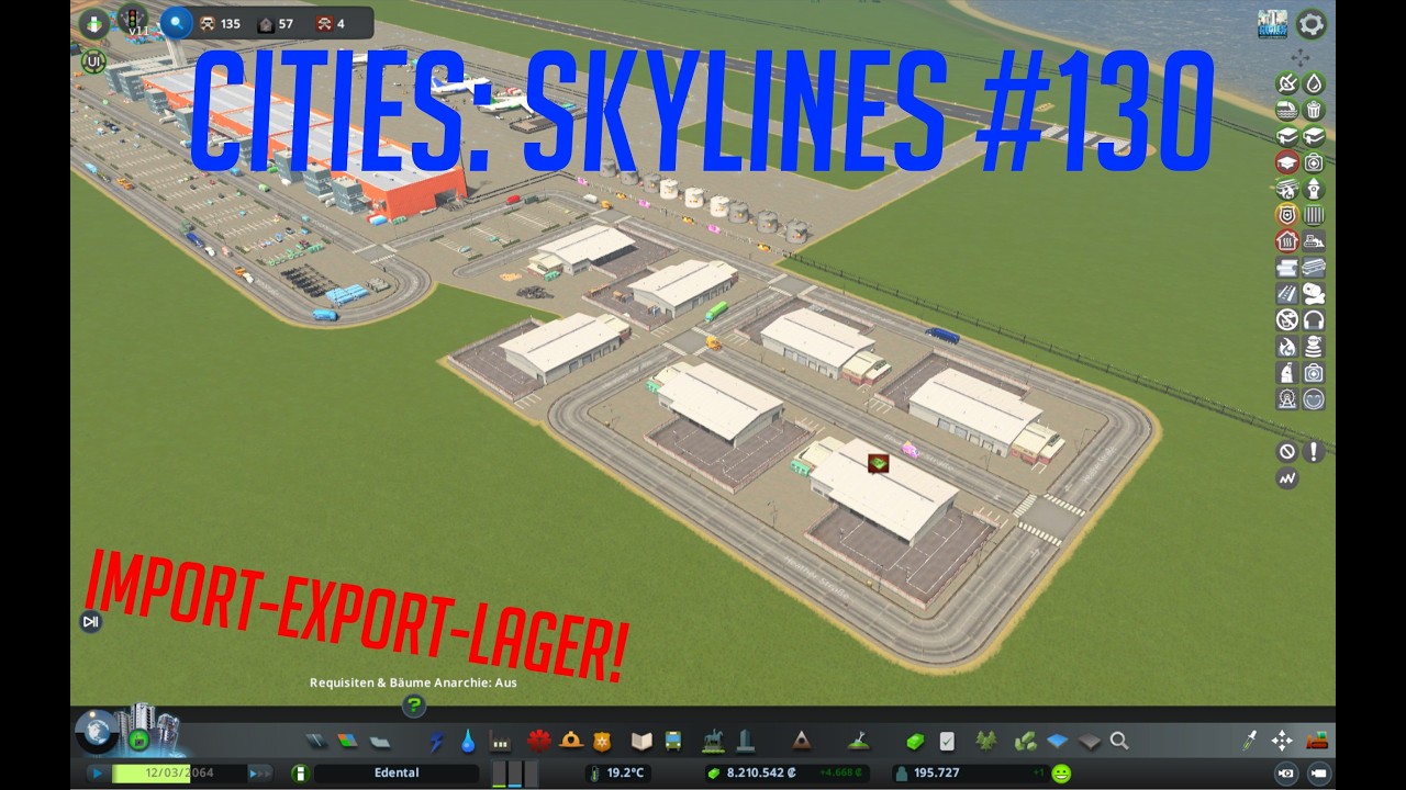 Let's Play: Cities: Skylines Edental | #130 | Der LAGERHAUSPARK am FACHTFLUGHAFEN!