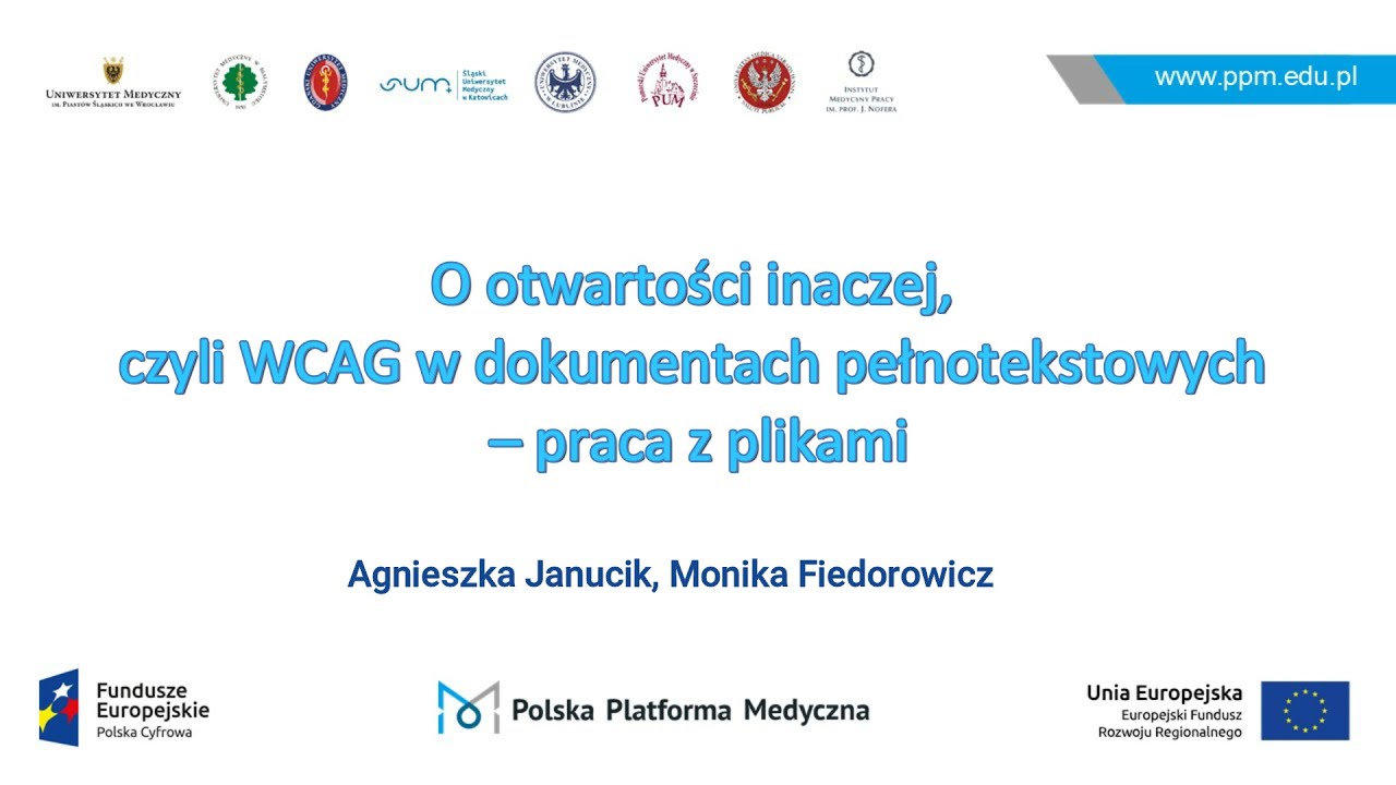 WCAG w dokumentach pełnotekstowych – praca z plikami