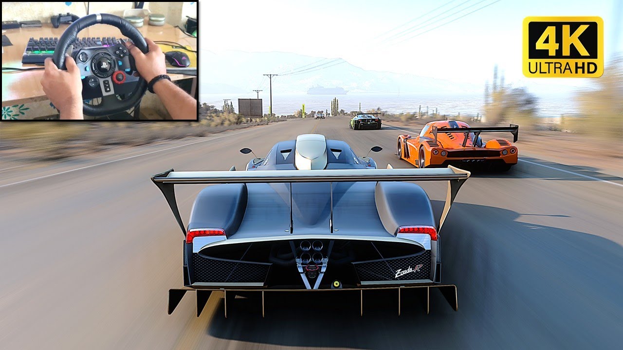 Forza Horizon 5: Pagani Zonda R vs Supercars - Logitech G29 Steering Wheel Gameplay