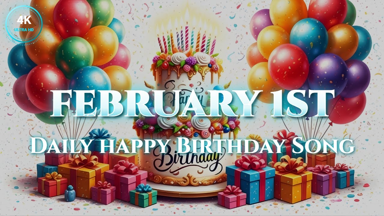 Happy Birthday February 1st! 🎷 Romantic Smooth Jazz Birthday Song (4K Edition)