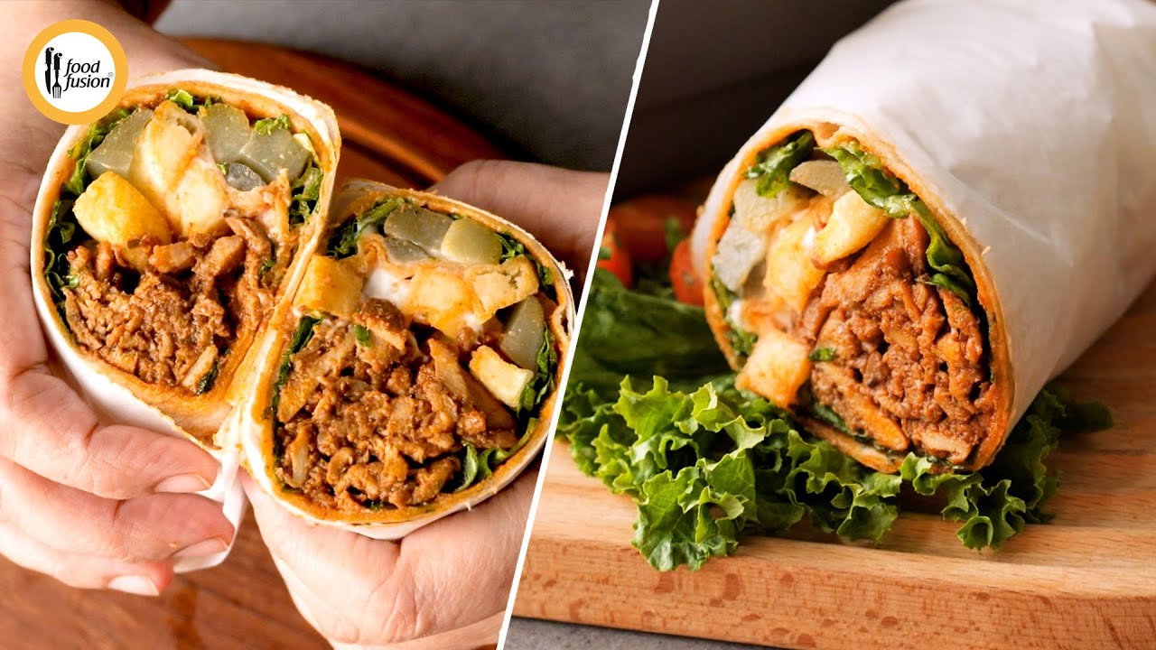 Chicken Shawarma with Lavash bread Recipe By Food Fusion (Ramazan Special)