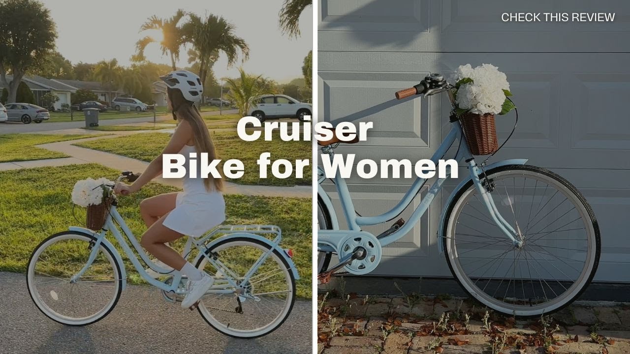 Cruiser Bike for Women. Hybrid Womens Bike with 7 Speed